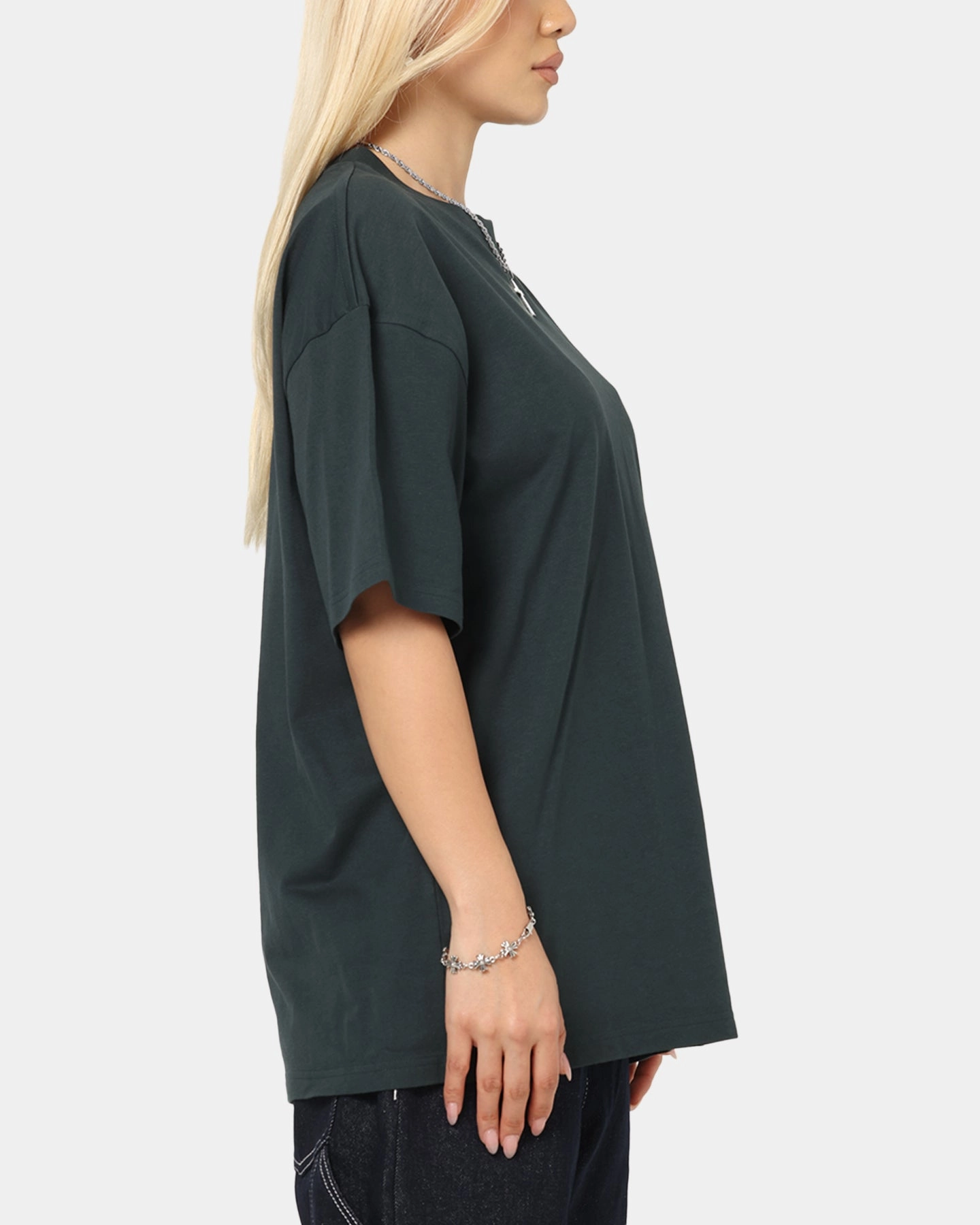 Culture Kings Standard Drop Shoulder T-Shirt Pine Green Urban Trend Look Slim fit sleekness
