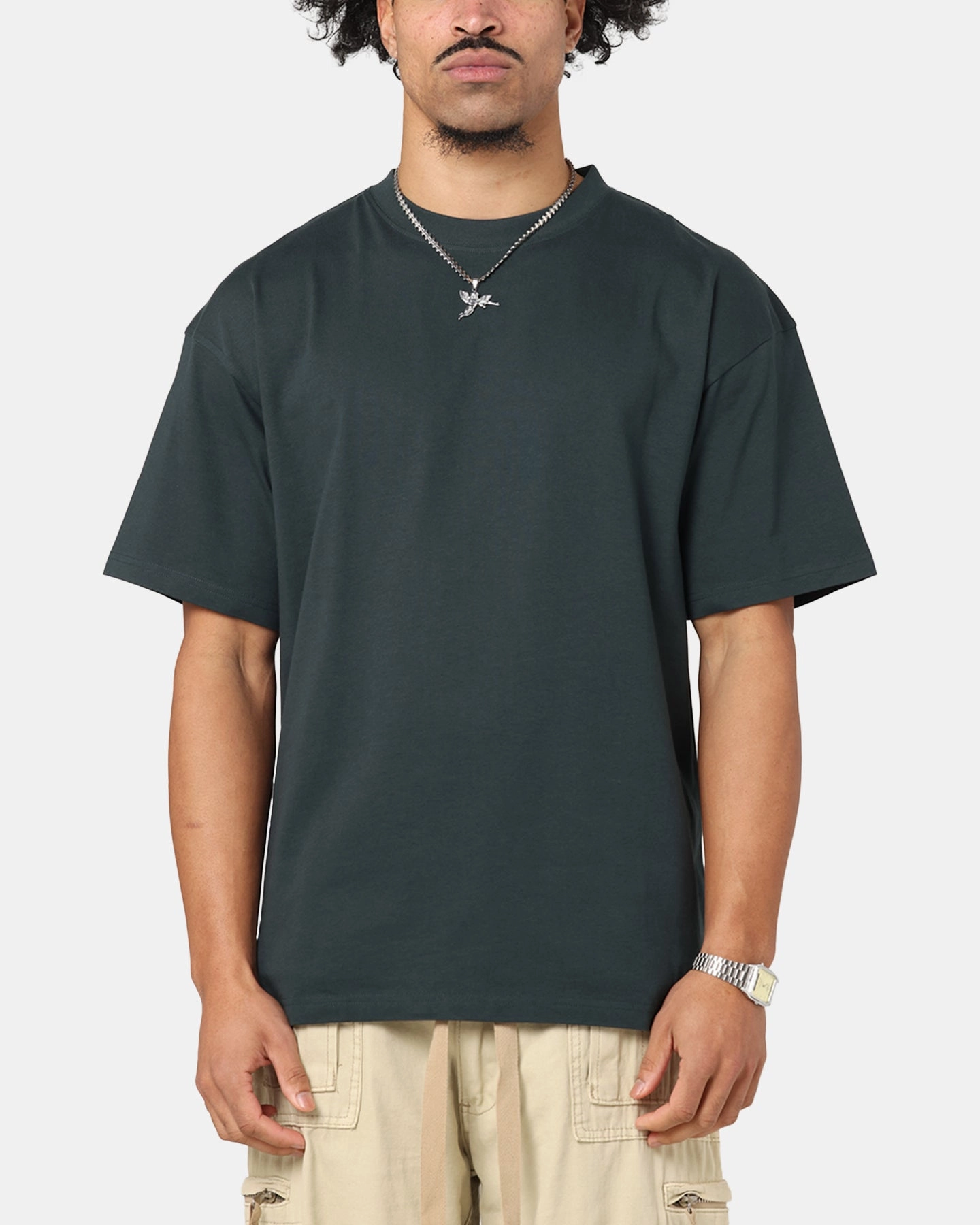 Culture Kings Standard Drop Shoulder T-Shirt Pine Green Bold Style