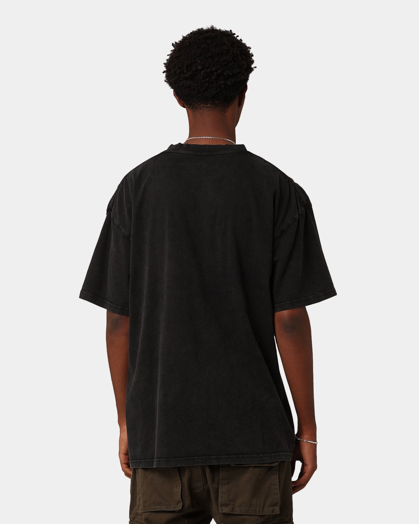 Culture Kings Standard T-Shirt Black Acidwash Simple Look Classic Comfort