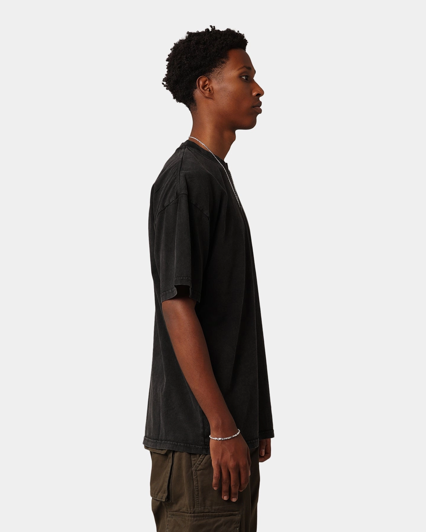 Essential Top Culture Kings Standard T-Shirt Black Acidwash