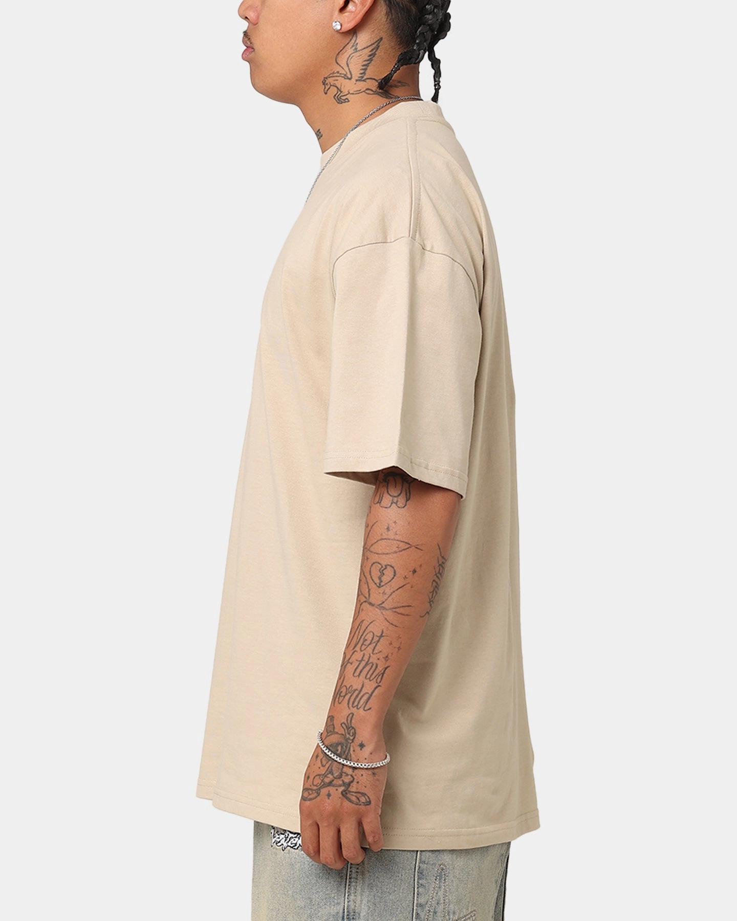 V neck elegance Fashion Ready Culture Kings Standard T-Shirt Stone
