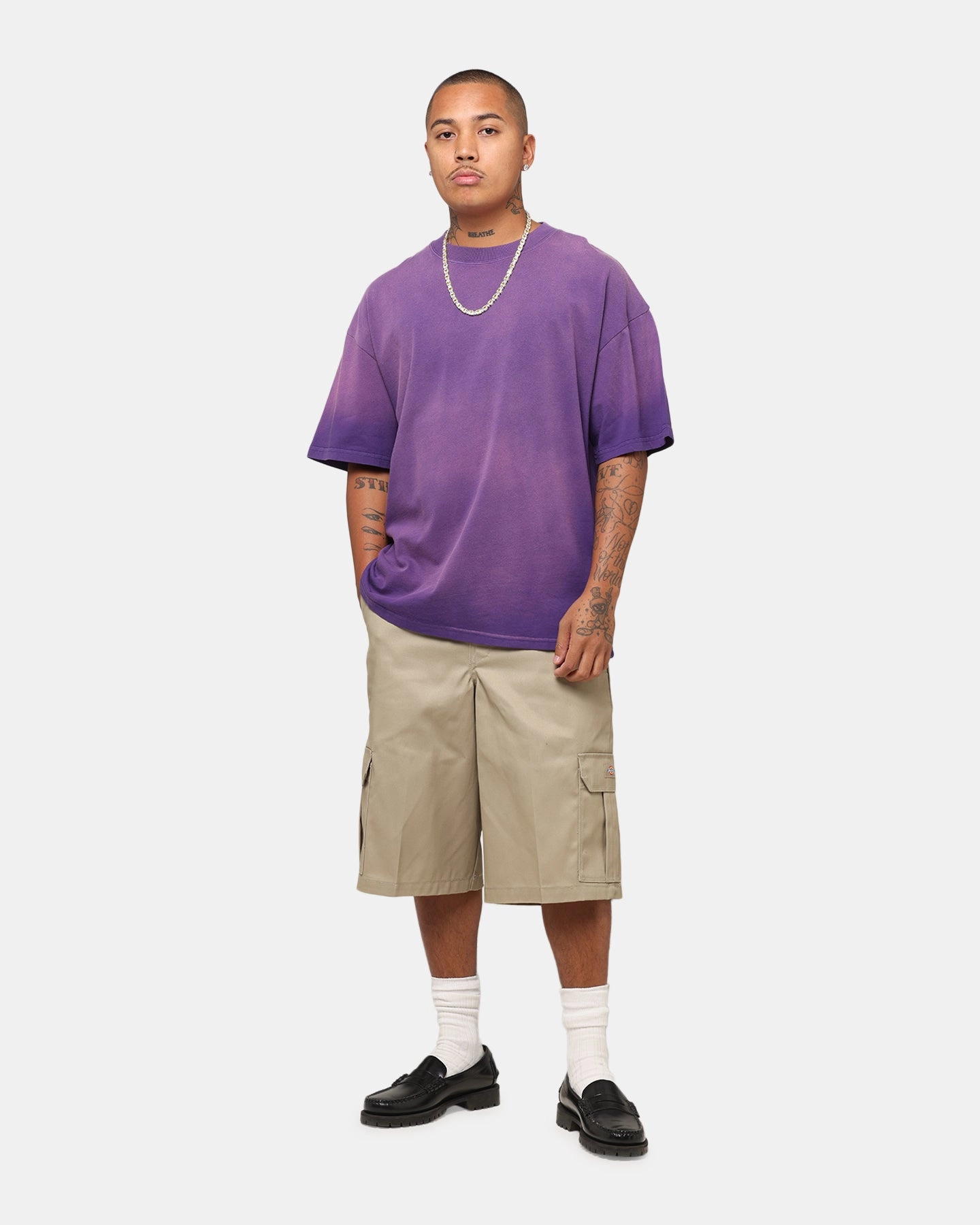 Water Based Ink Cozy Fit Culture Kings Sunfade T-Shirt Purple