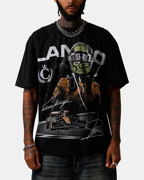 Culture Kings X Mclaren Lando Norris 'Vegas Grand Prix 2024' Signature T-Shirt Black Acidwash Comfy Look Wear