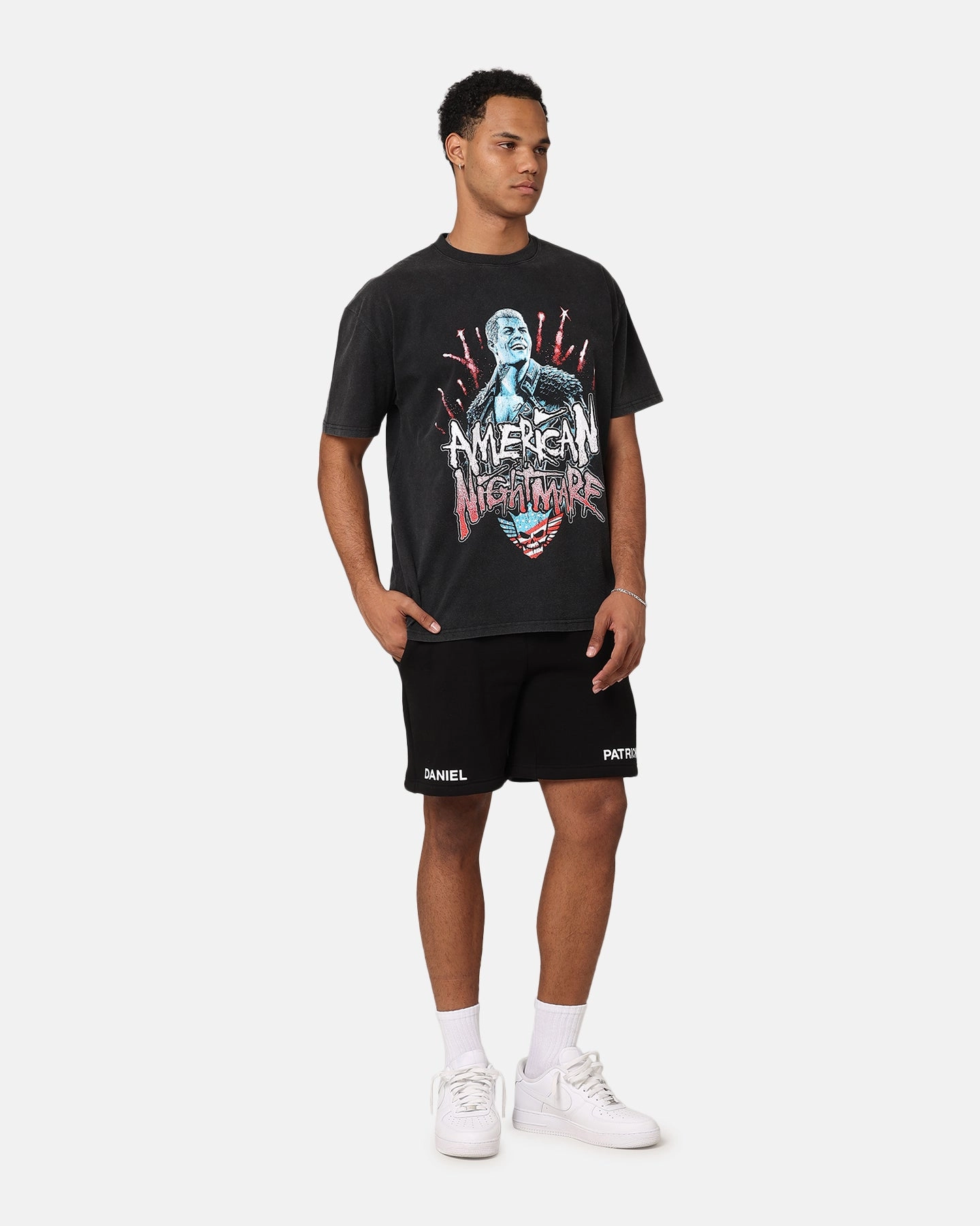 Adult Wear Perfect For Relaxing Culture Kings X WWE Cody Rhodes Heavy T-Shirt Vintage Black