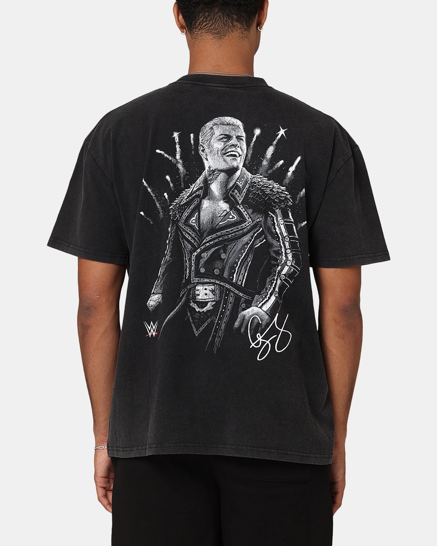 No Slip Shoulder Design Culture Kings X WWE Cody Rhodes Heavy T-Shirt Vintage Black
