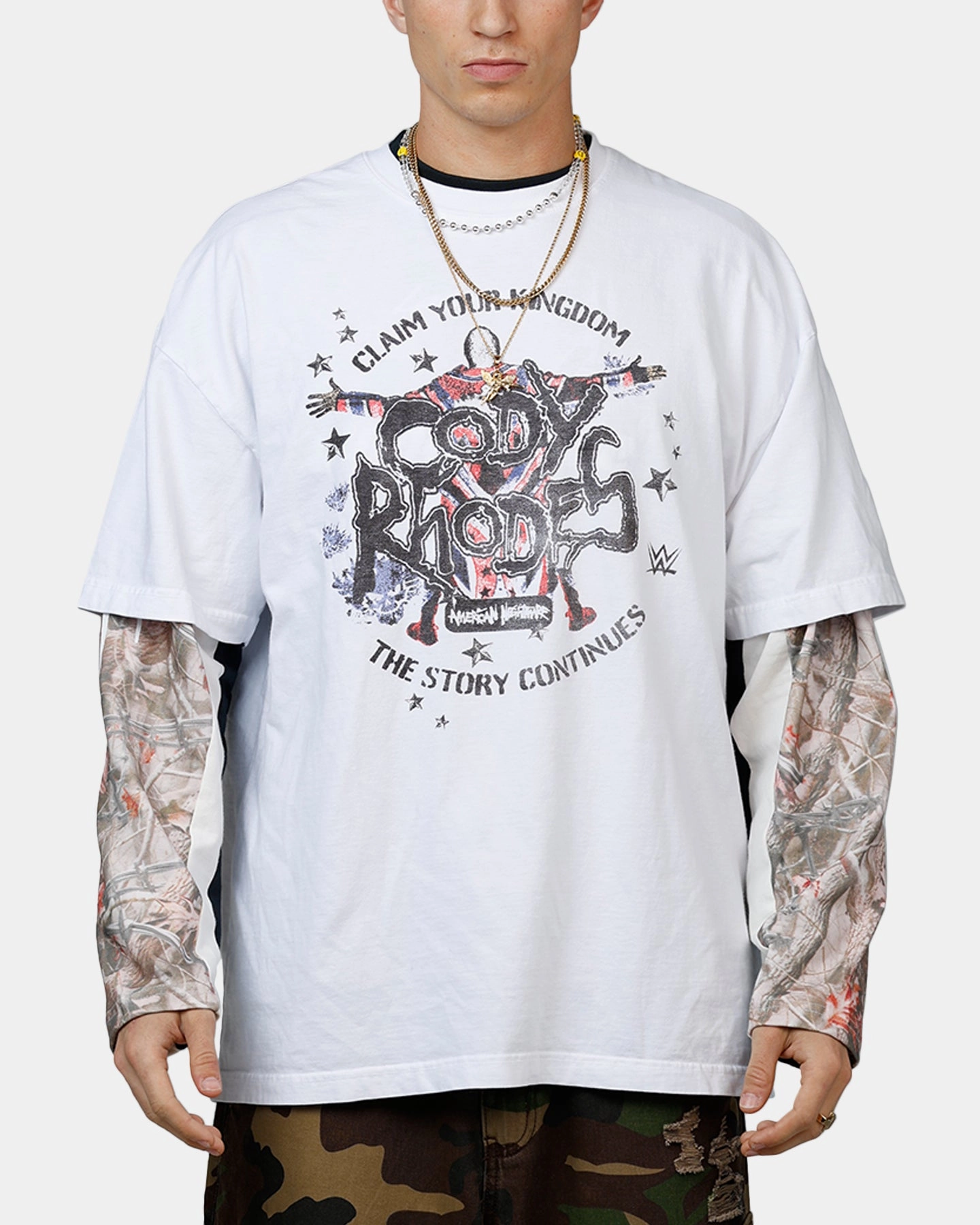 Culture Kings X WWE Cody Rhodes Wrestlemania XLI Vintage T-Shirt White Layering Comfort Travel Outfit
