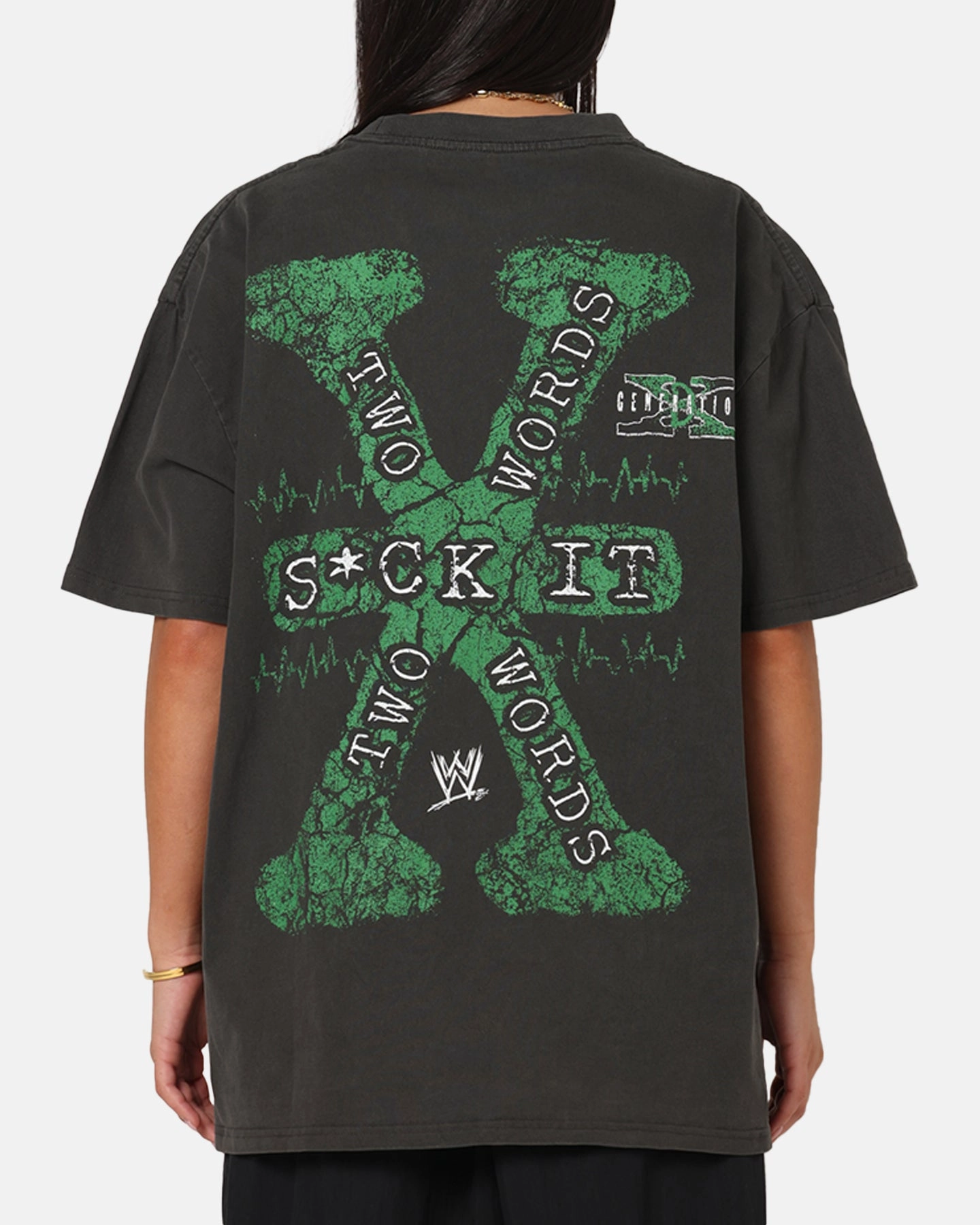 EthicalProduction Culture Kings X WWE D-Generation X Summer Slam Heavy T-Shirt Black Wash