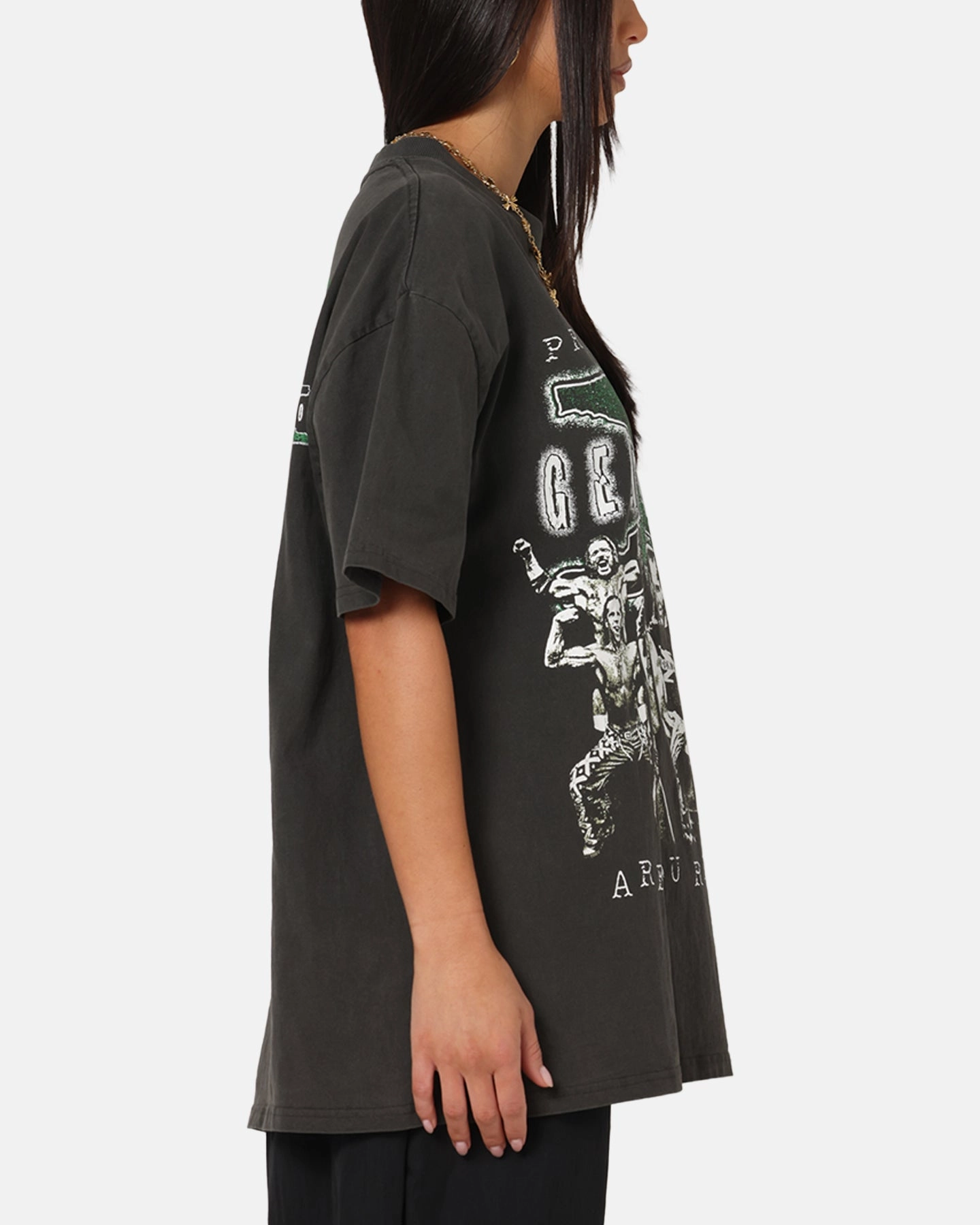 Relaxed Comfort Fit Culture Kings X WWE D-Generation X Summer Slam Heavy T-Shirt Black Wash