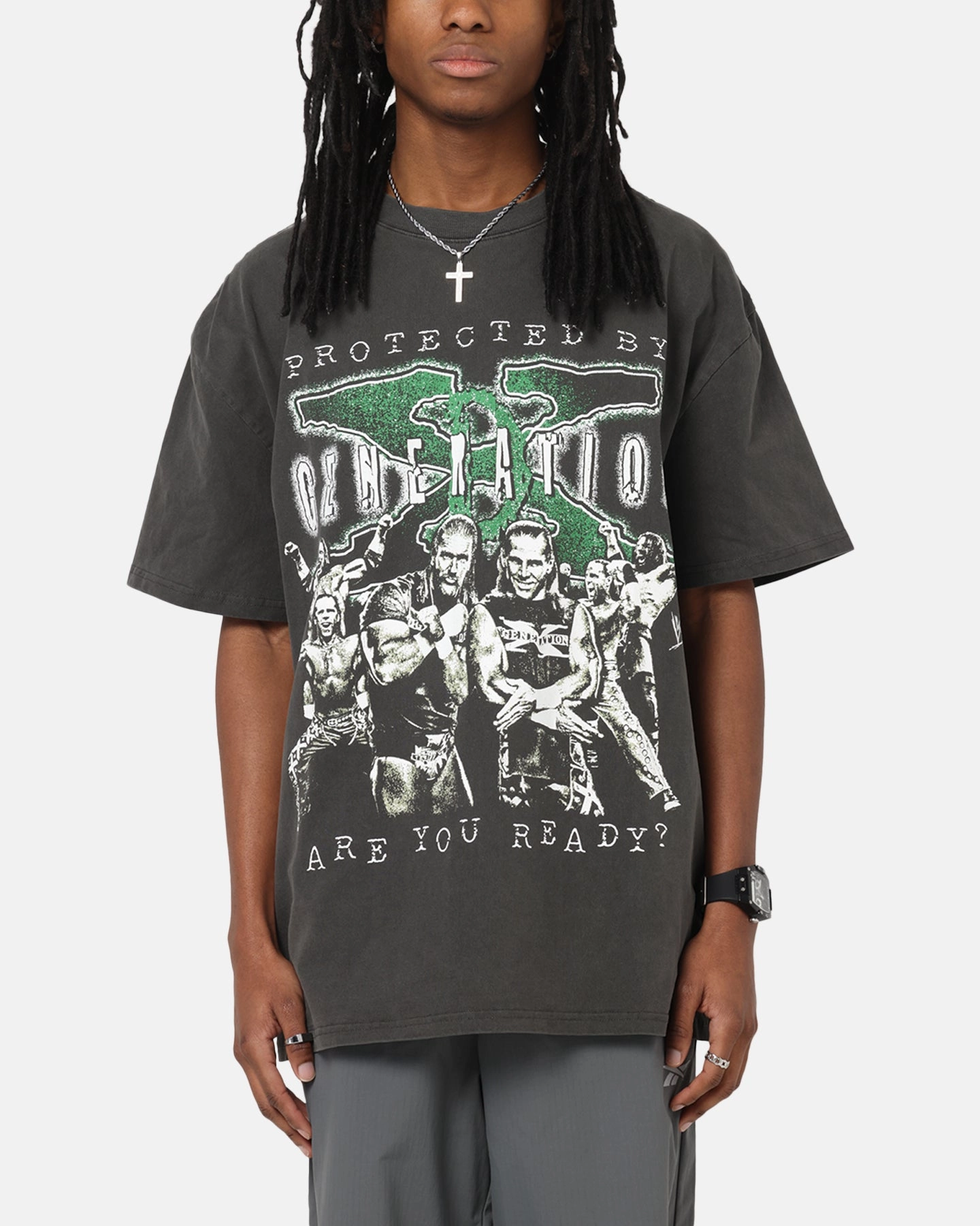 Culture Kings X WWE D-Generation X Summer Slam Heavy T-Shirt Black Wash Light Trend