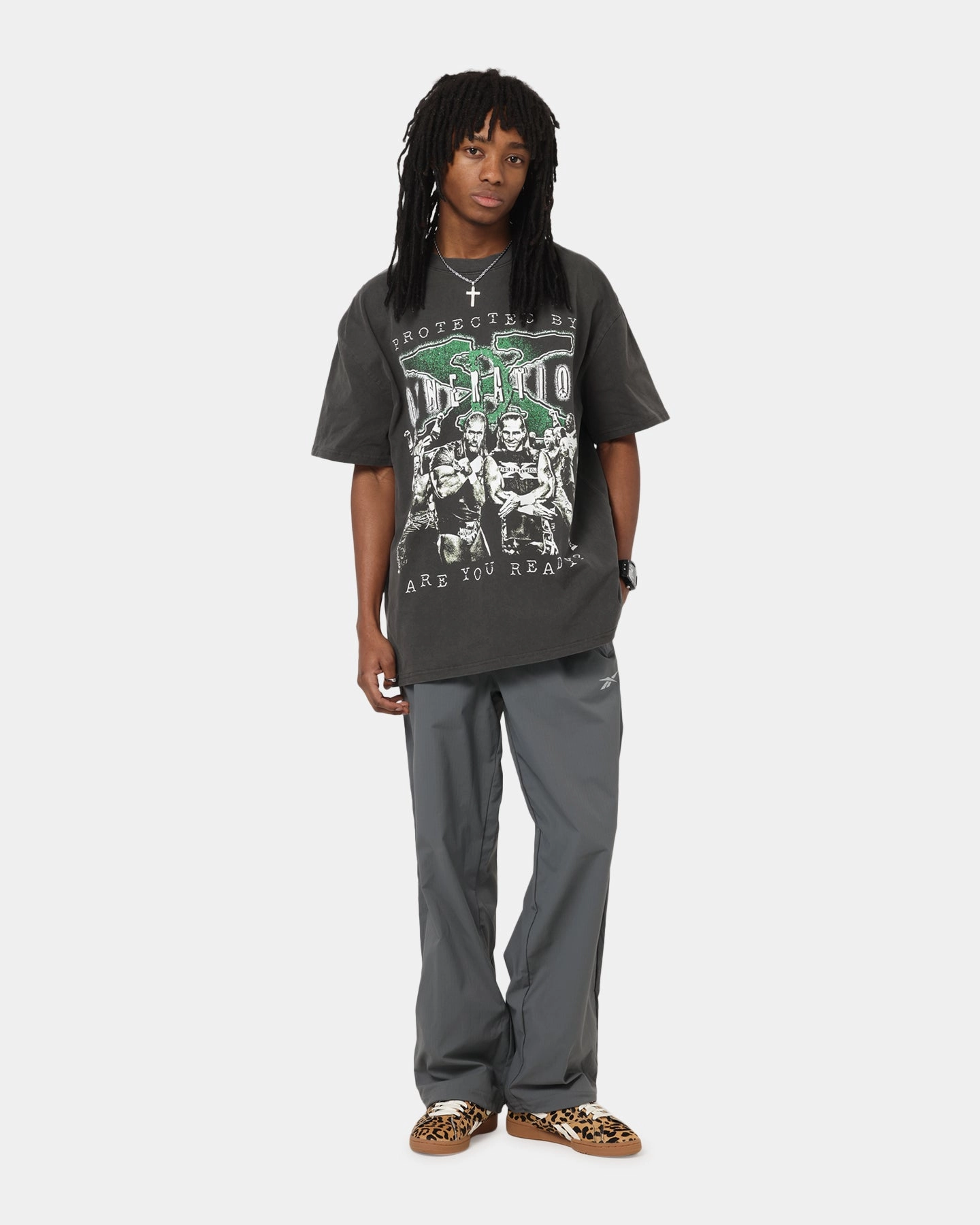 Lightweight Layer Culture Kings X WWE D-Generation X Summer Slam Heavy T-Shirt Black Wash