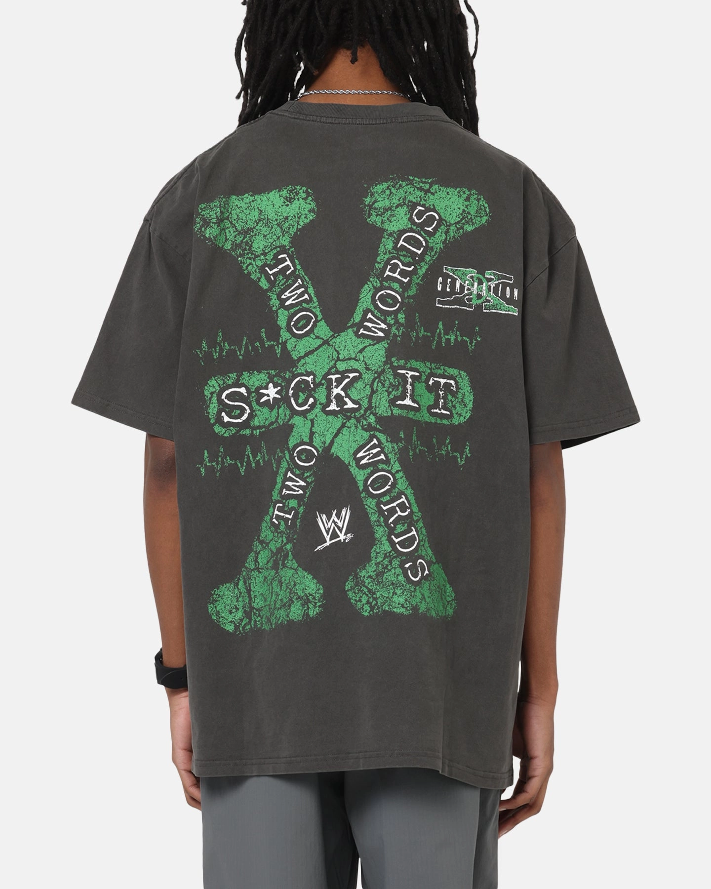 Culture Kings X WWE D-Generation X Summer Slam Heavy T-Shirt Black Wash Airflow Ventilation Design Cool Vibes