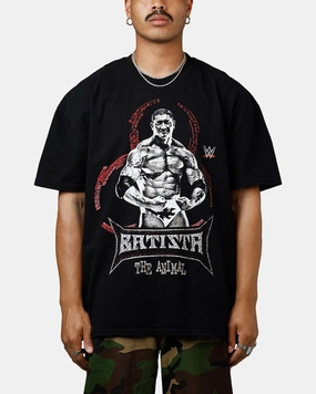 Classic Chic Skinny Fit Culture Kings X WWE Dave Bautista Ruthless Aggression Vintage T-Shirt Black