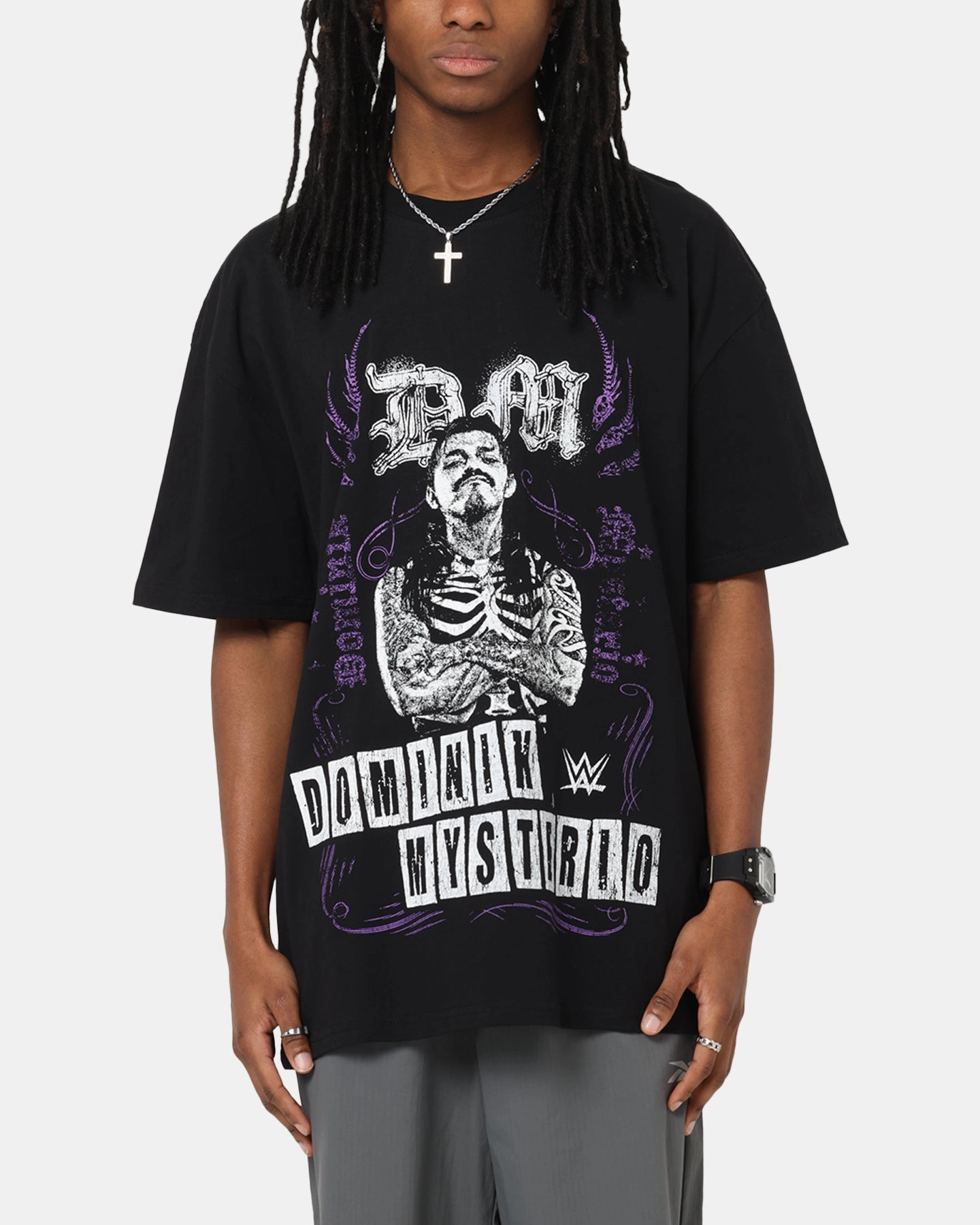 Fresh Outfit Style Classic Layer Wear Culture Kings X WWE Dominik Mysterio Summer Slam Heavy T-Shirt Black