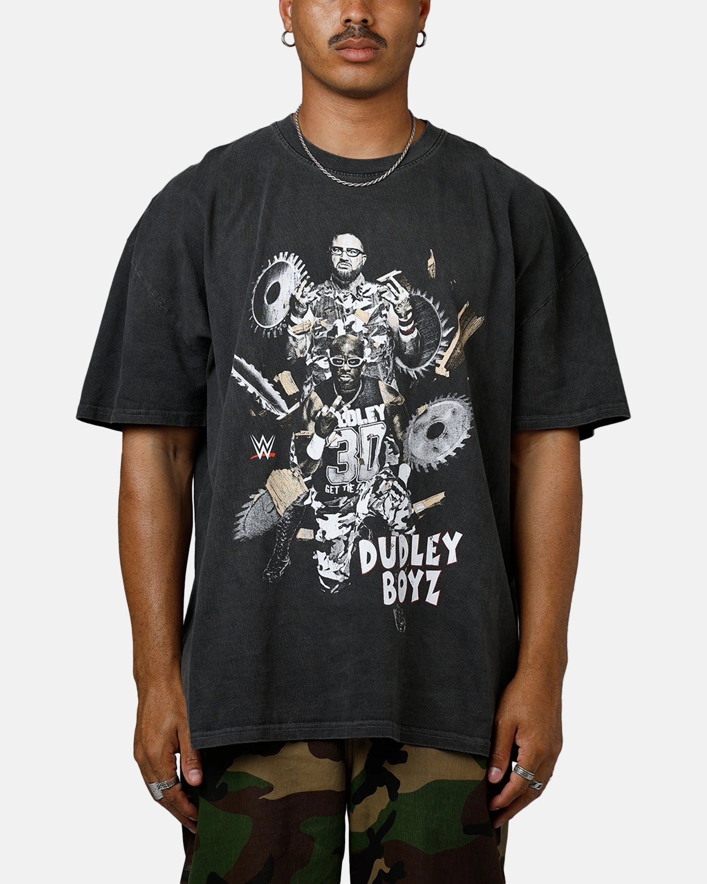 Seamless construction SoftTouchFinish Culture Kings X WWE Dudley Boyz Ruthless Aggression Vintage T-Shirt Washed Charcoal
