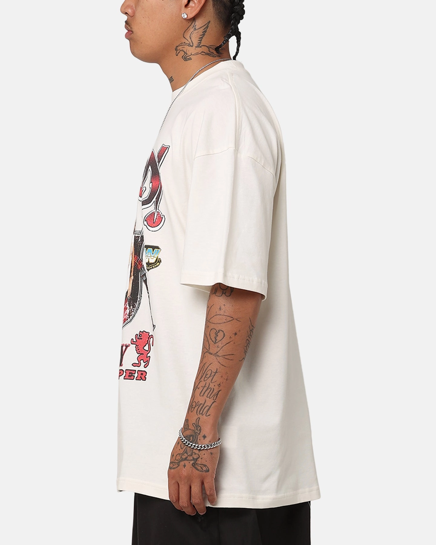 Playful Design Culture Kings X WWE Roddy "Rowdy" Piper Vintage T-Shirt Off White