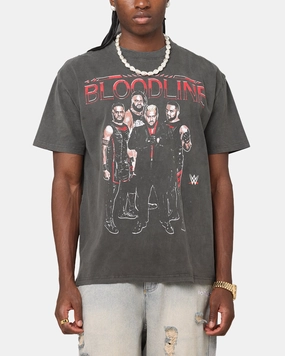 Culture Kings X WWE The Bloodline Heavy T-Shirt Black Wash Wrinkle Resistant Material