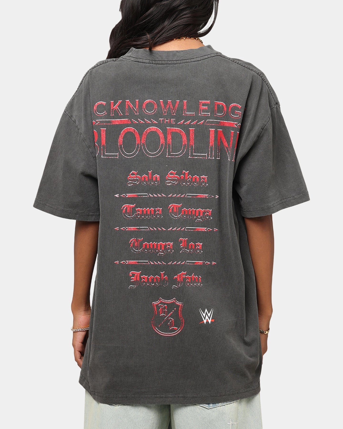 Fashionable Ease Culture Kings X WWE The Bloodline Heavyweight T-Shirt Black Wash