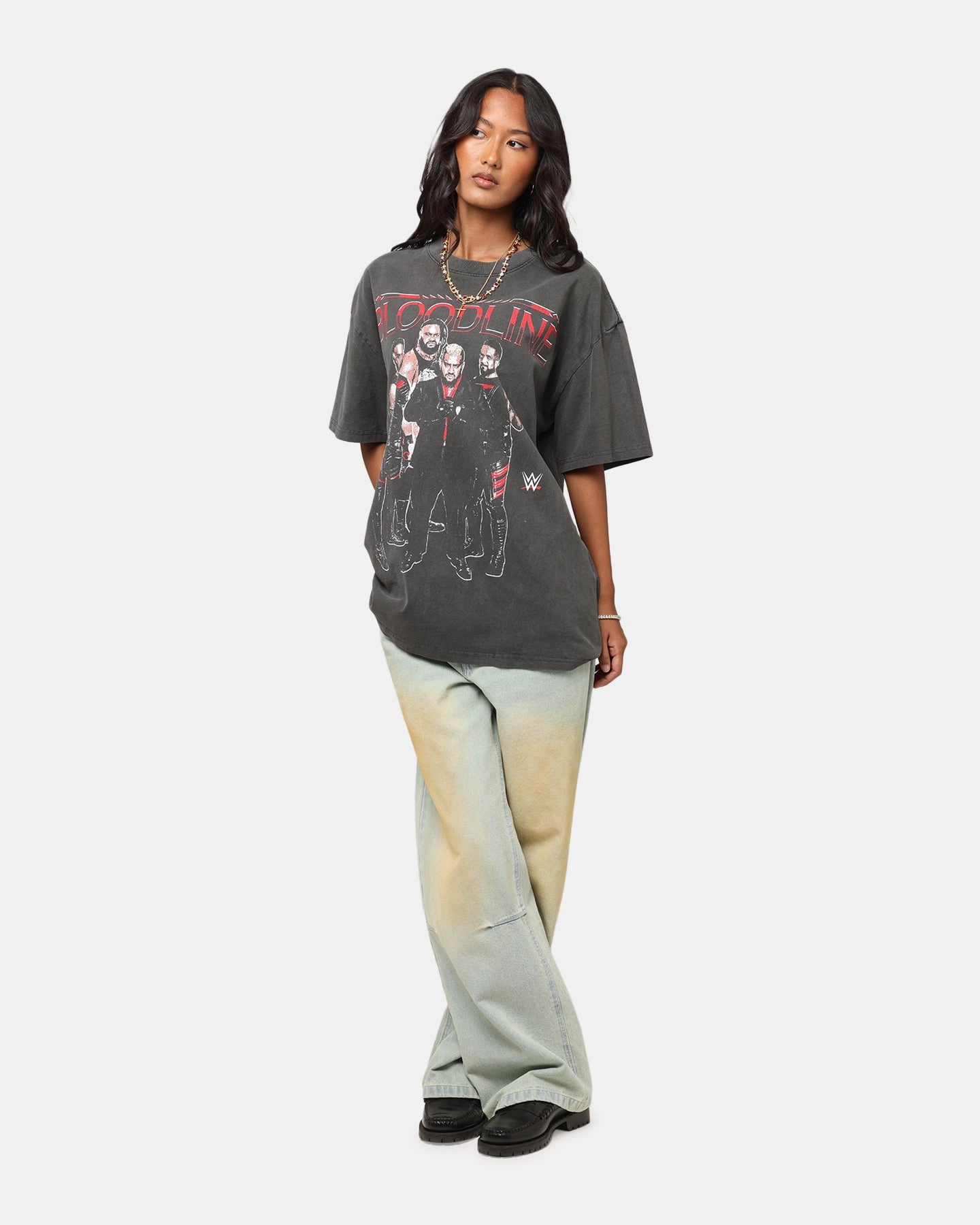 Culture Kings X WWE The Bloodline Heavyweight T-Shirt Black Wash OdorResistantTechnology Daily Trend Look