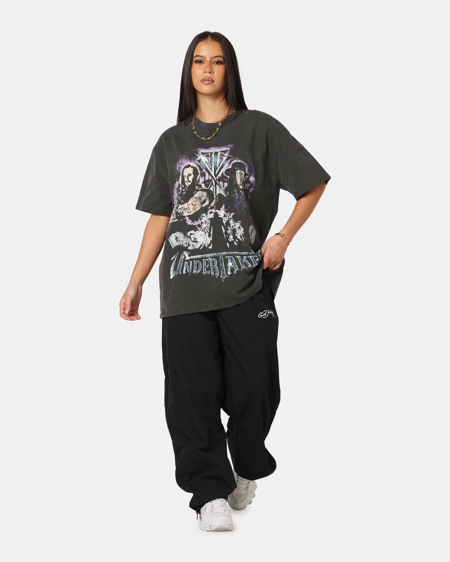 Culture Kings X WWE The Undertaker Summer Slam Heavy T-Shirt Black Wash Active Layering Relaxed Comfort