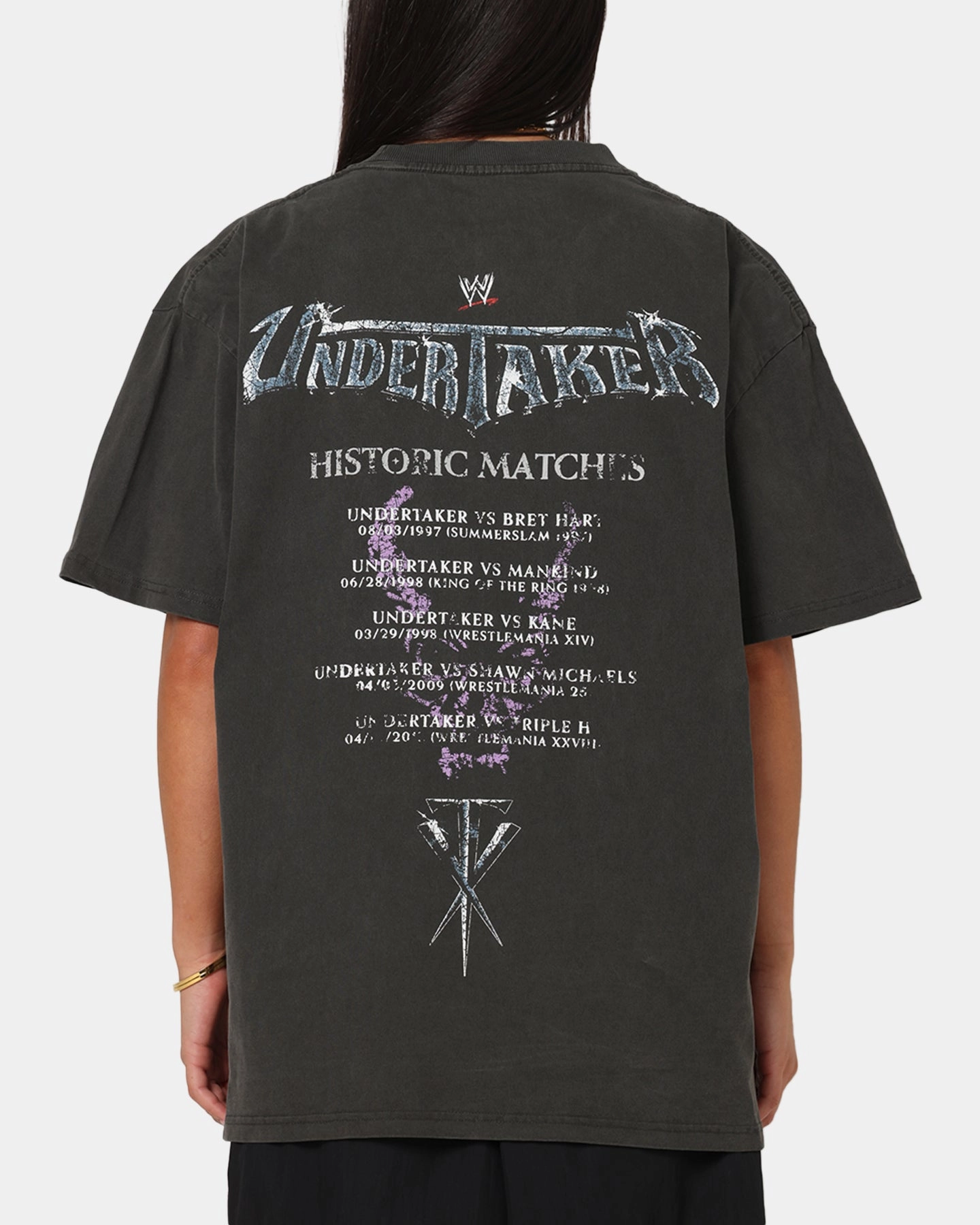 Culture Kings X WWE The Undertaker Summer Slam Heavy T-Shirt Black Wash Urban Style Trend ThermoregulatingFabric