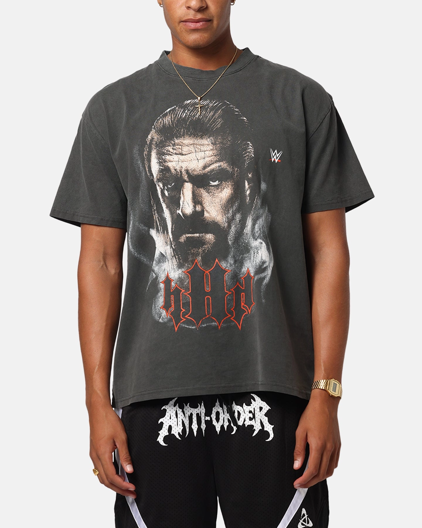 Casual Essentials Animal print wildness Culture Kings X WWE Triple H Wrestlemania XLI Heavy T-Shirt Black Wash