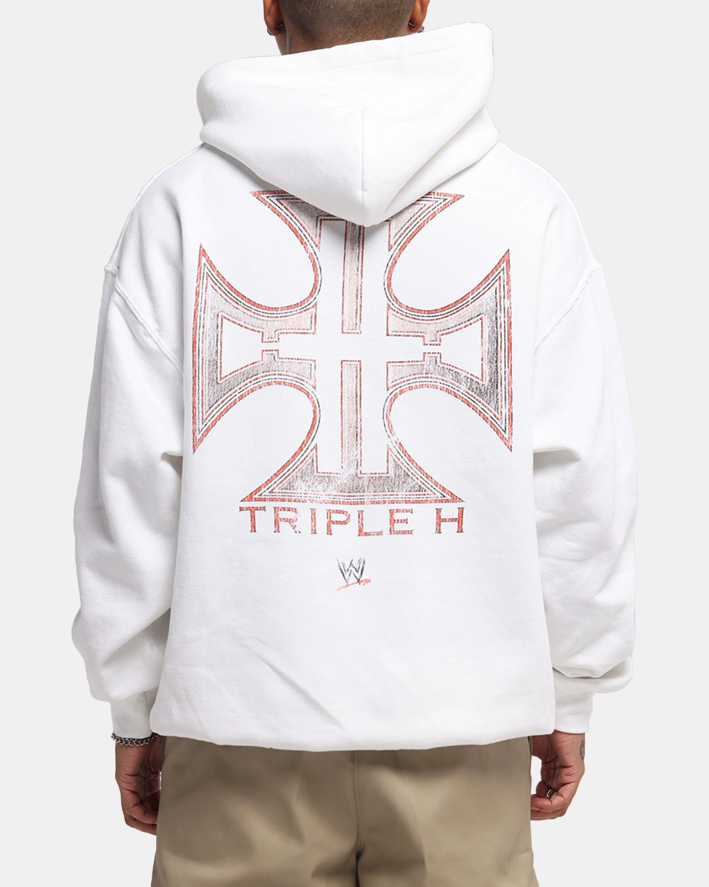 Culture Kings X WWE Triple H Wrestlemania XLI Premium Hoodie White sonar detection Lightweight Design