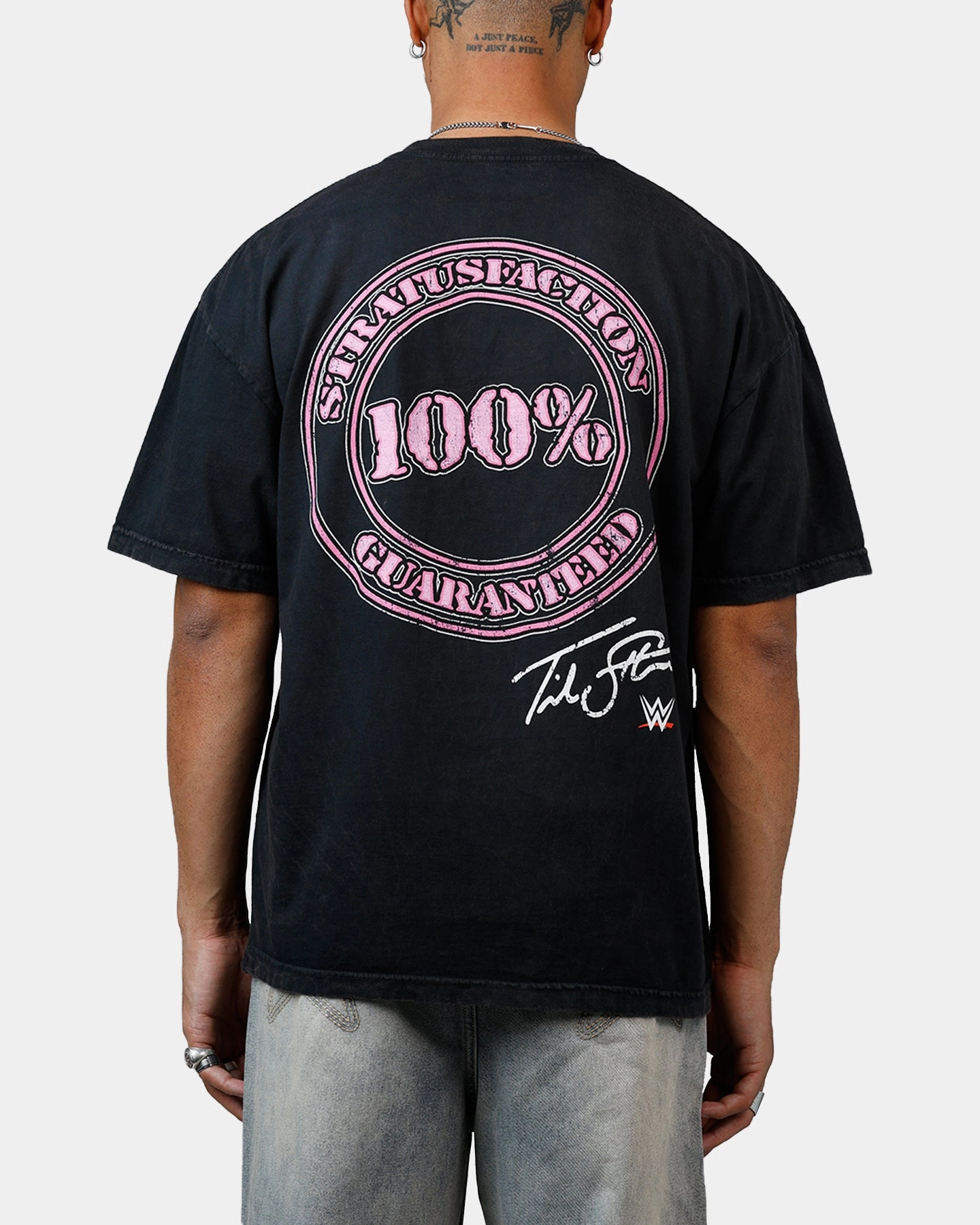 Effortless Wearable Culture Kings X WWE Trish Stratus Wrestlemania XLI Vintage T-Shirt Black Acidwash