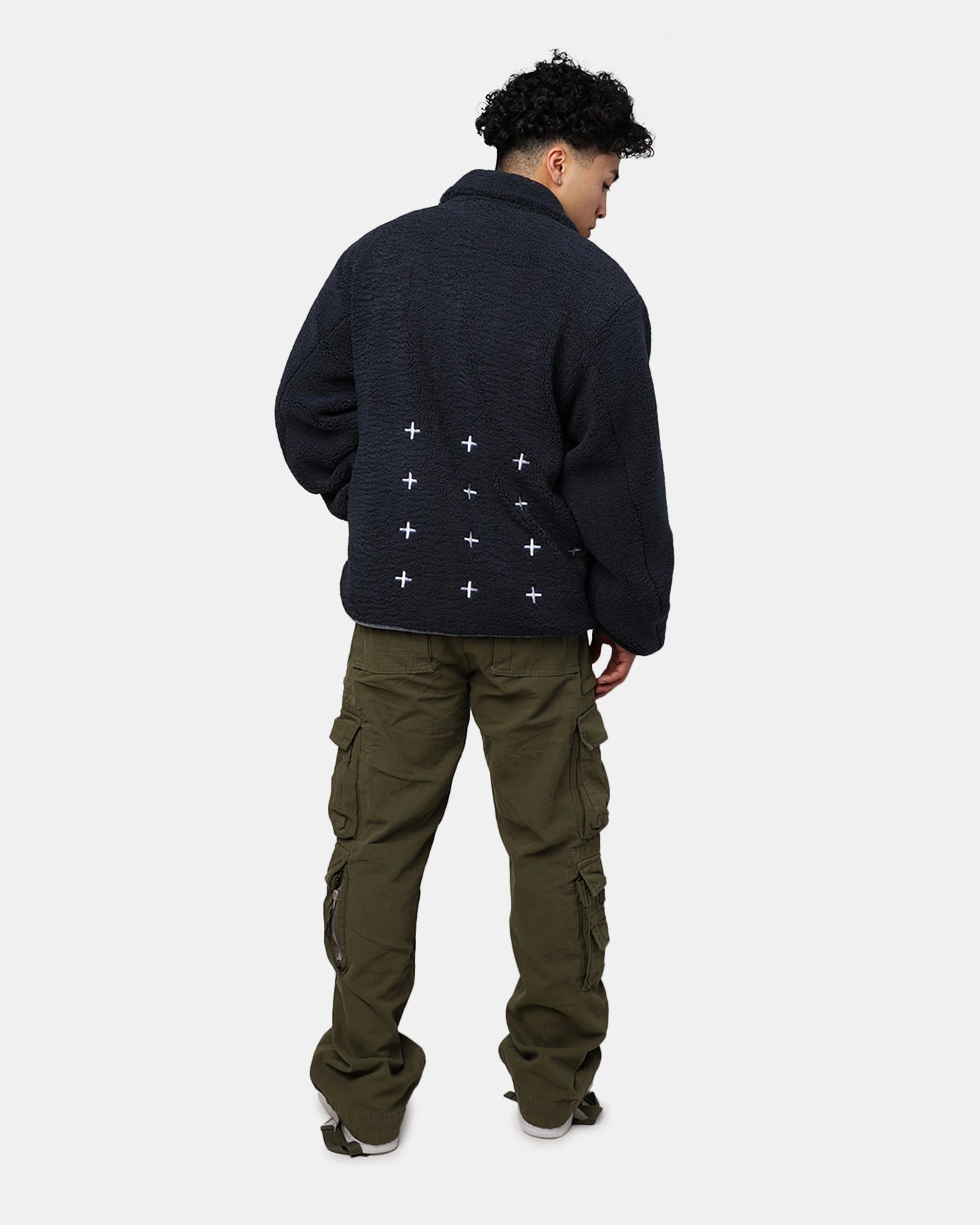 Ksubi Ice Breaker Zip Through Punk Jacket Navy Comfort Fit Silhouette