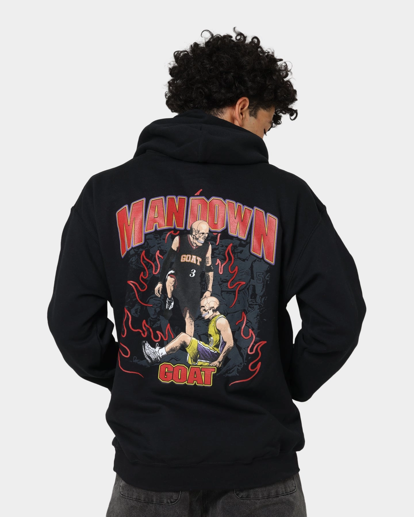 Consent Goat Crew Man Down Hoodie Black
