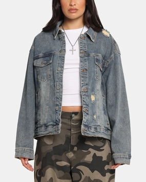 Outdoor Activity Saint Morta Trucker Denim Jacket Dirty Denim