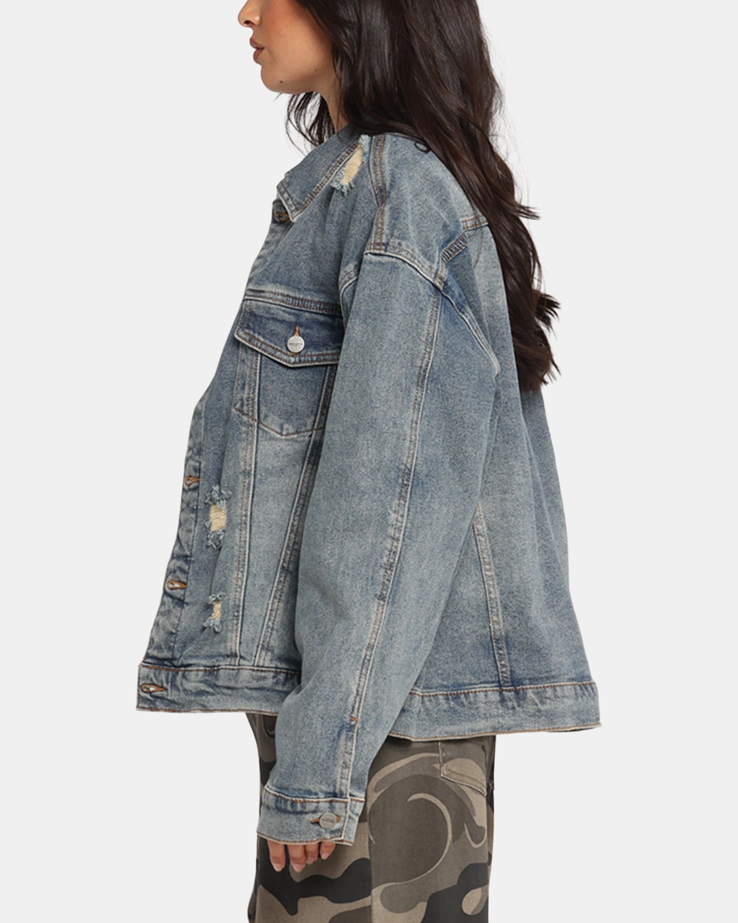 Saint Morta Trucker Denim Jacket Dirty Denim travel use Effort