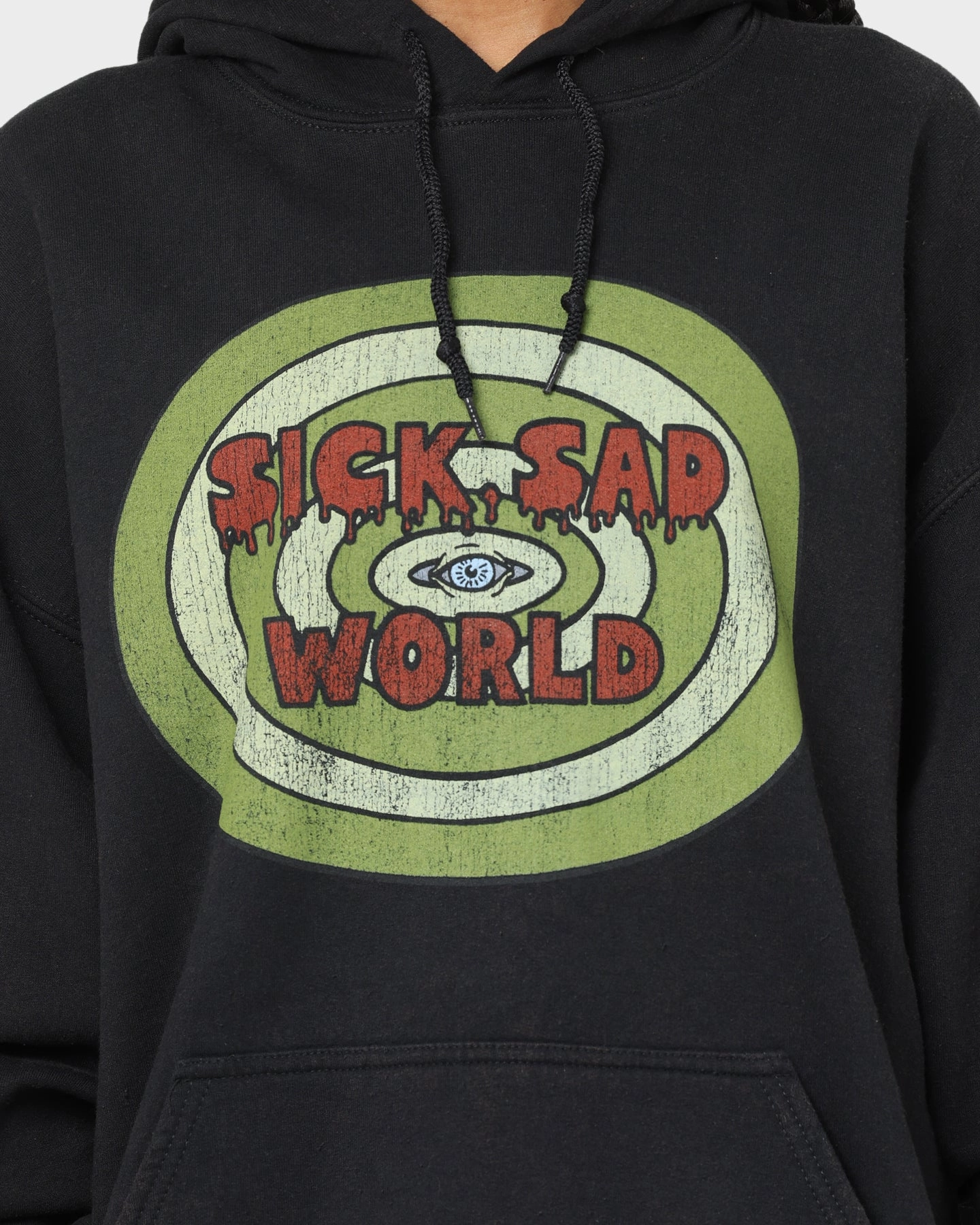 American Thrift X Daria Sick Sad World Vintage Hoodie Black Wash Smart Look Rain Fit