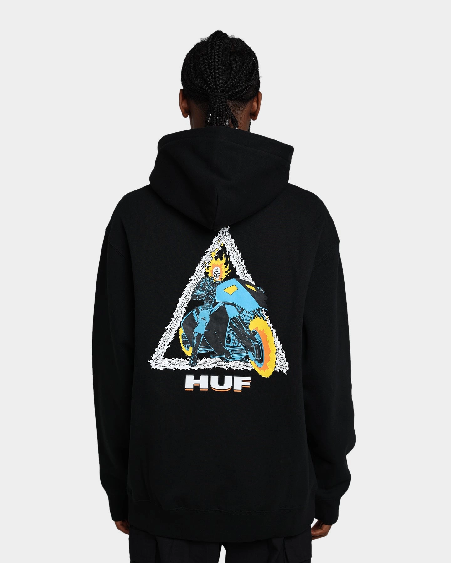 thrift - store find HUF X Marvel Ghost Rider TT Hoodie Black