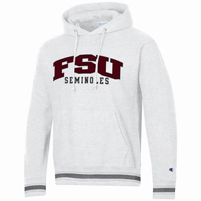 Champion Adult/Unisex FSU Seminoles Reverse Weave Hood - Silver Grey AntiPilling Technology