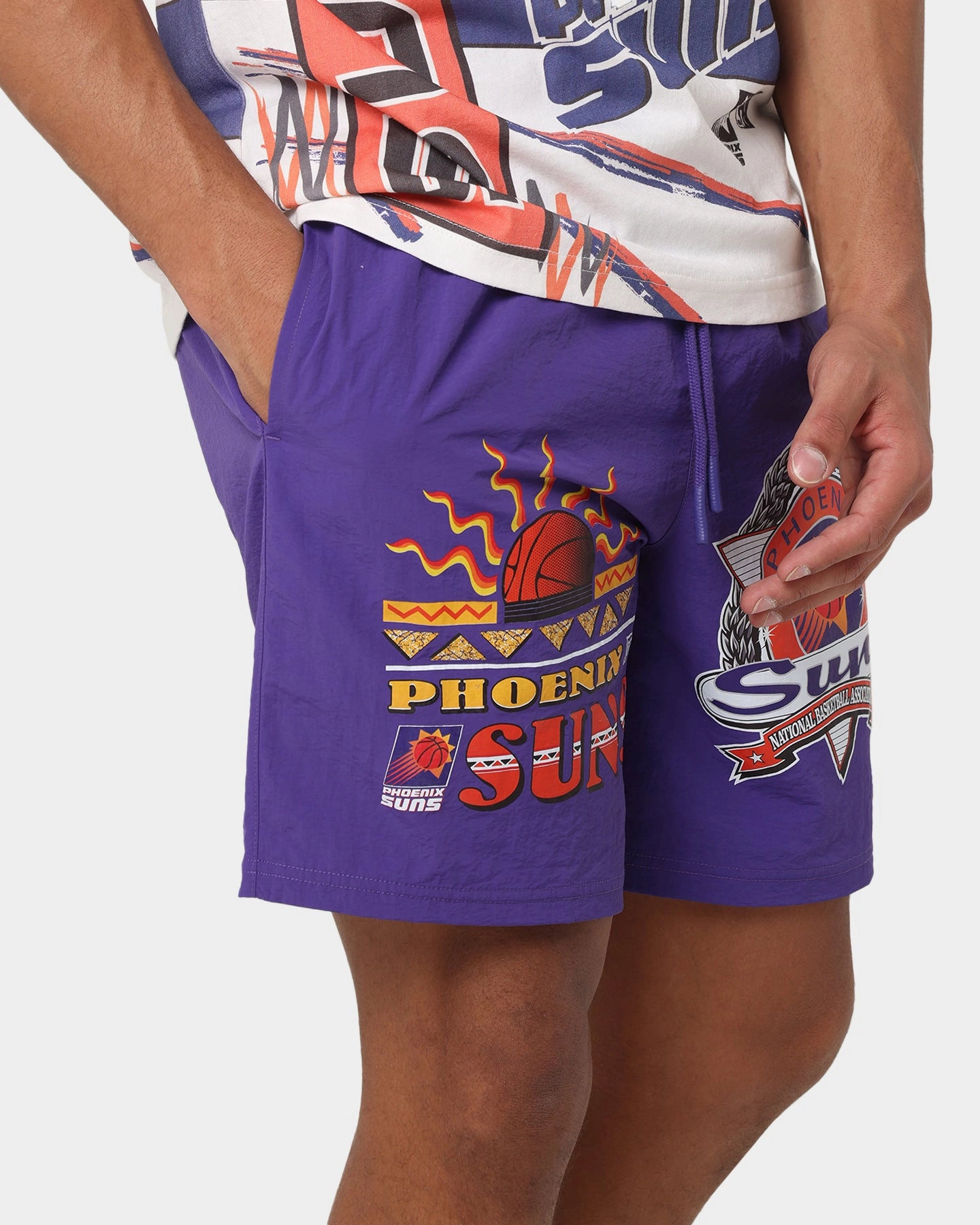 linen option Mitchell & Ness Phoenix Suns Rays Shorts Faded Purple