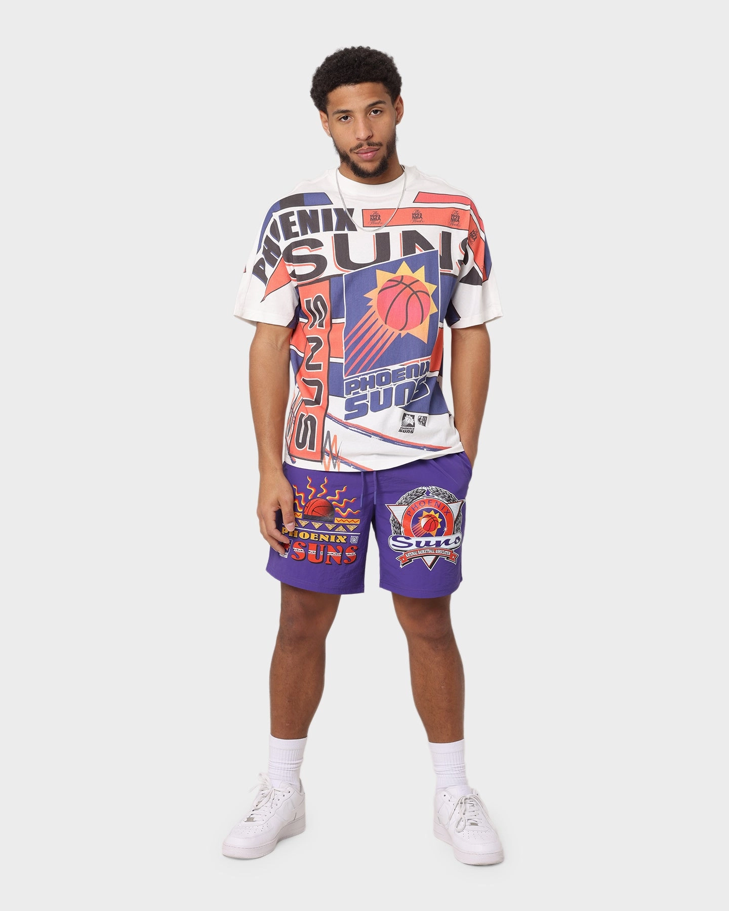 Mitchell & Ness Phoenix Suns Rays Shorts Faded Purple Clean Finish