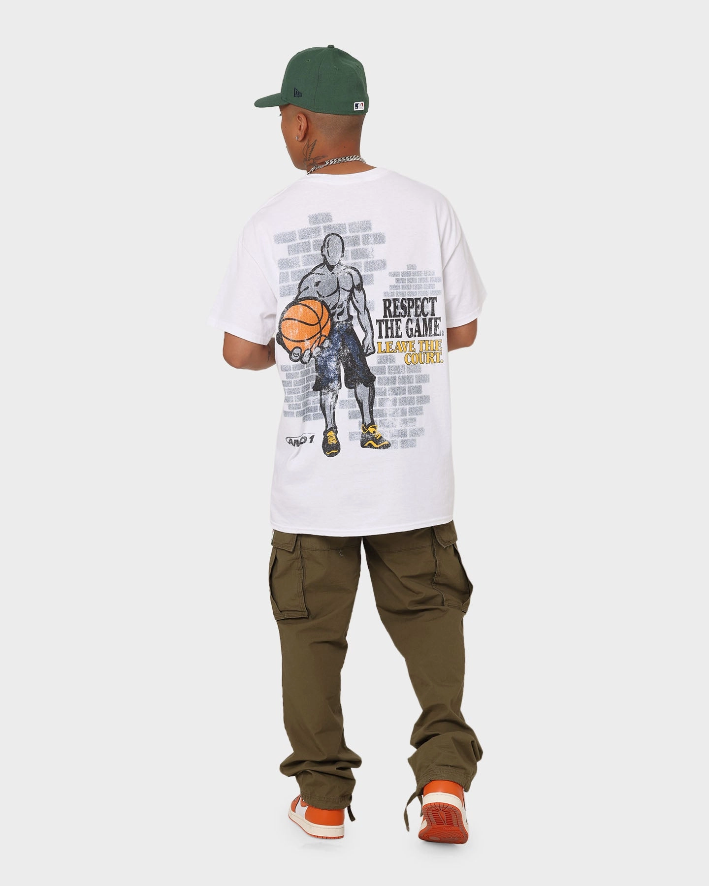 AND1 Respect T-Shirt White Collared Modern Layer