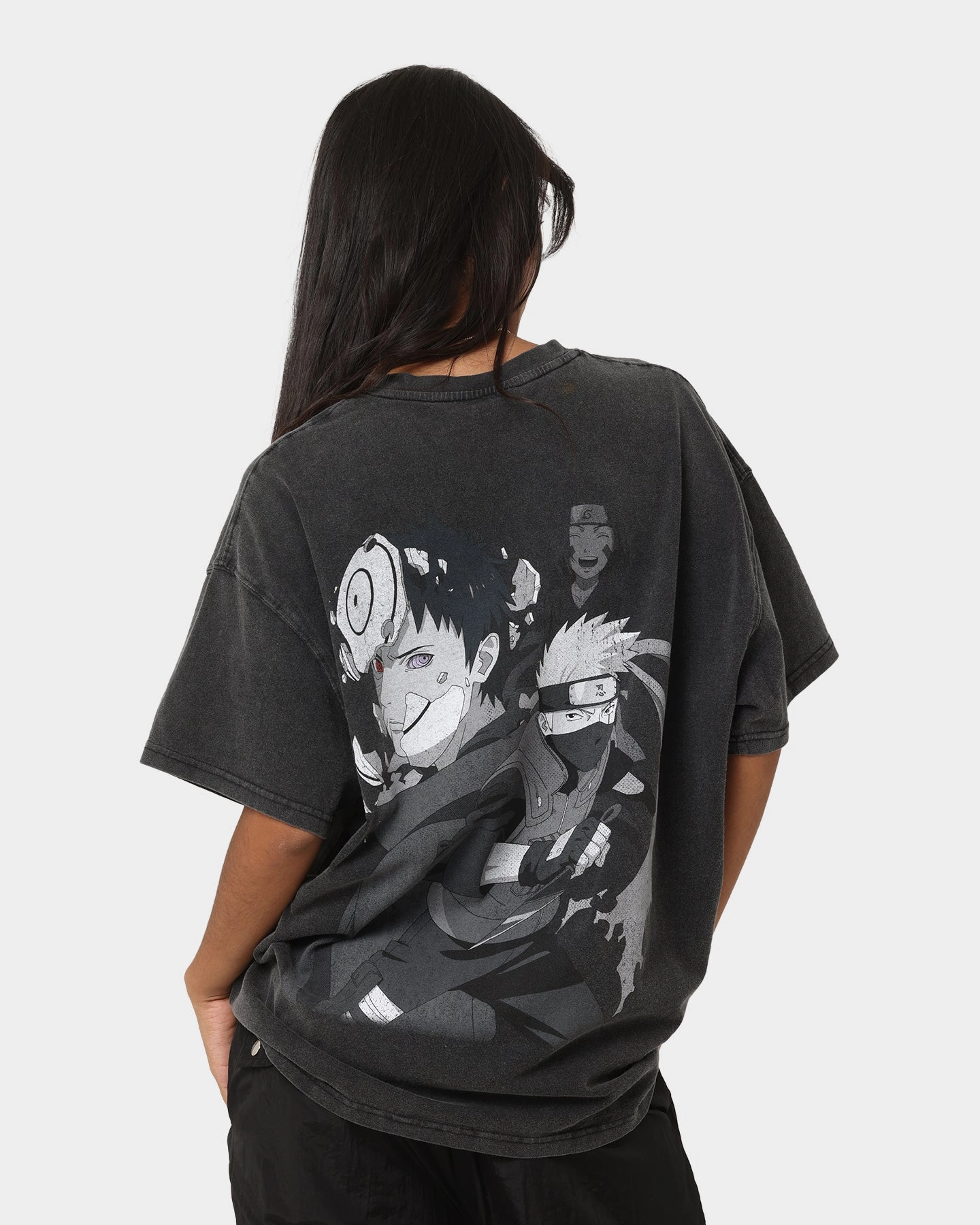 Goat Crew X Naruto Obito Heavyweight Vintage T-Shirt Vintage Black Simple and Light Everyday Look Wear