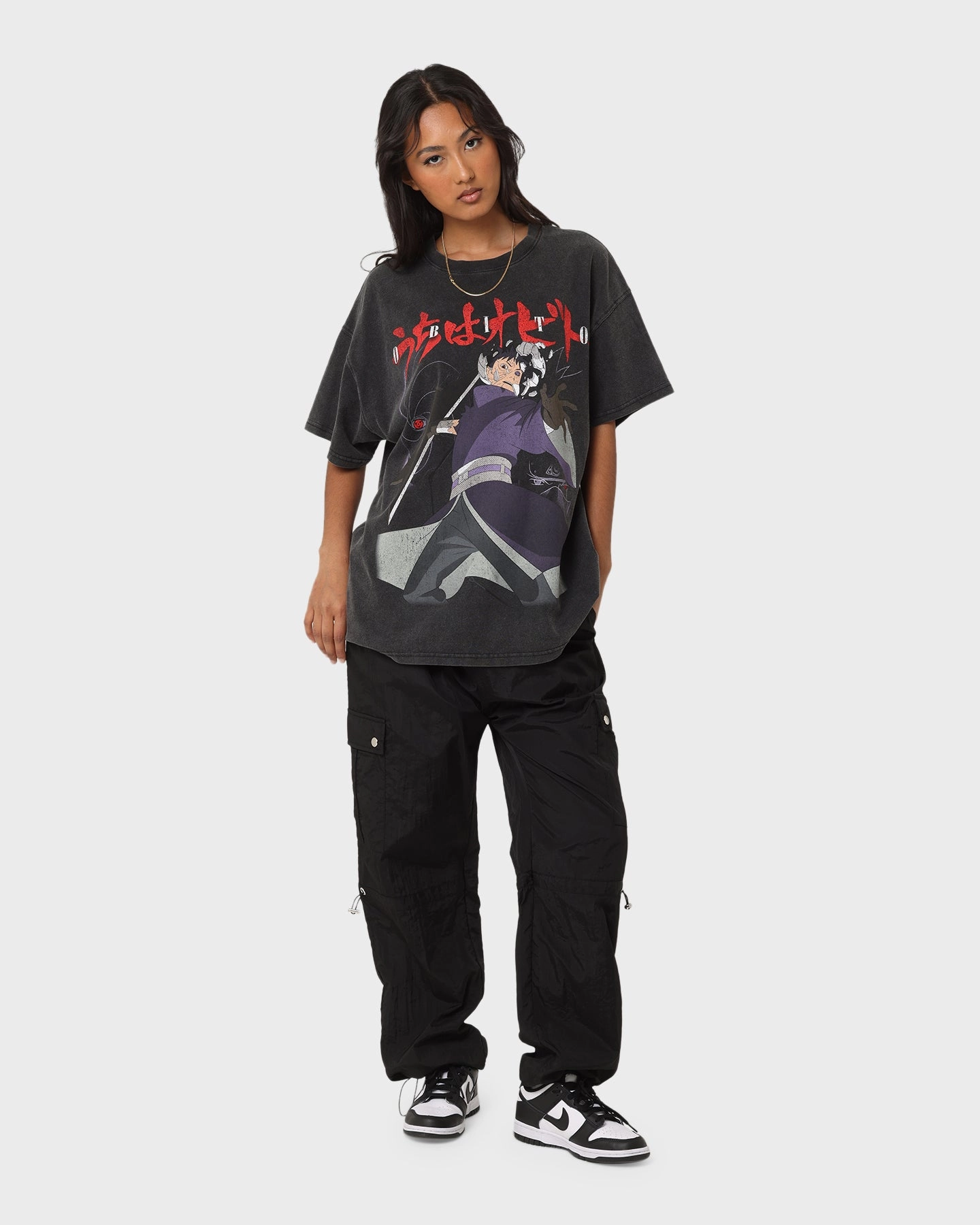Modern Comfort Style Goat Crew X Naruto Obito Heavyweight Vintage T-Shirt Vintage Black