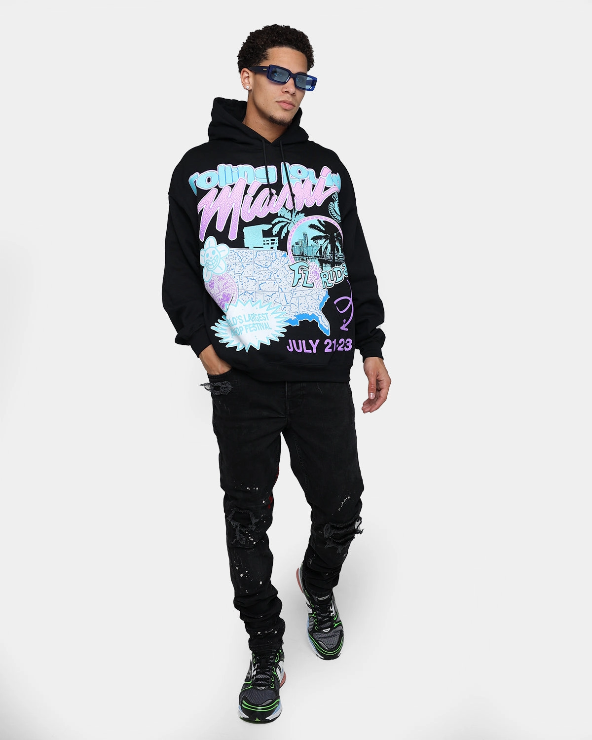 Urban Fit Rolling Loud Miami '23 Hoodie Black