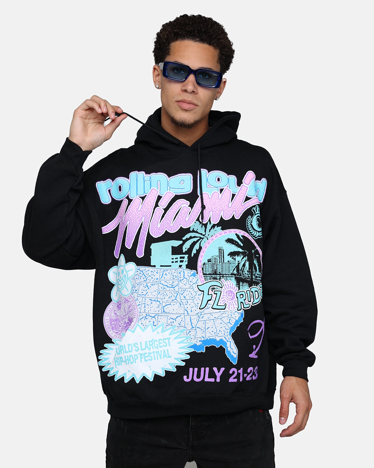 Rolling Loud Miami '23 Hoodie Black Display