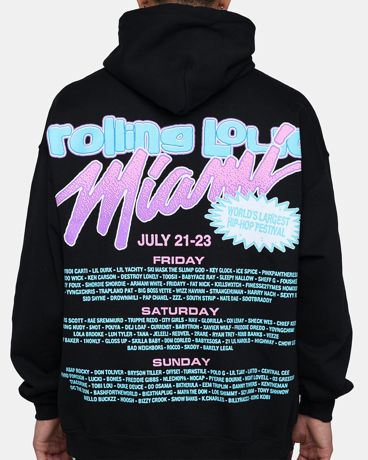 Rolling Loud Miami '23 Hoodie Black Water-Resistant Layer