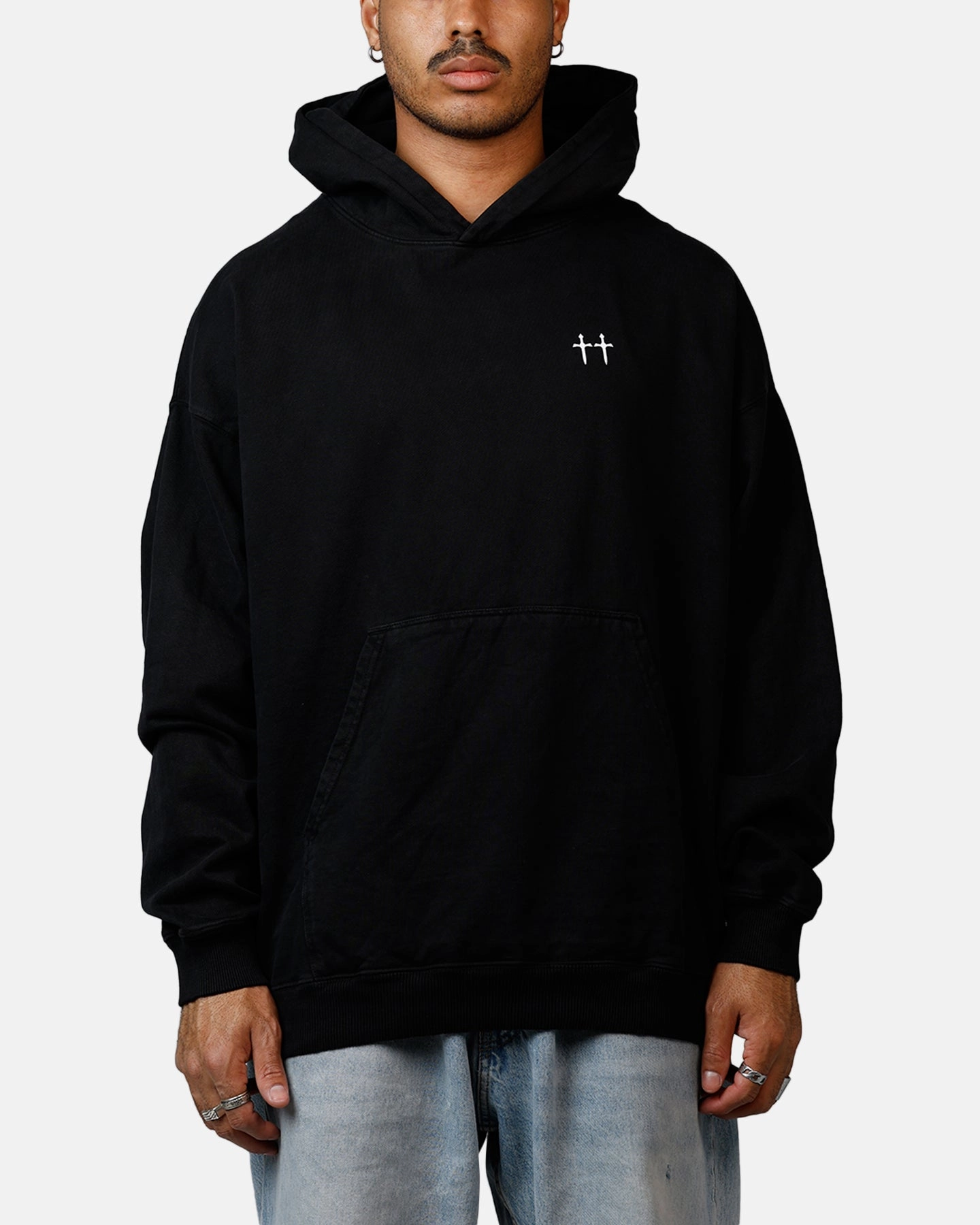 Appointment Saint Morta Fallen Rising Boxy Hoodie Black