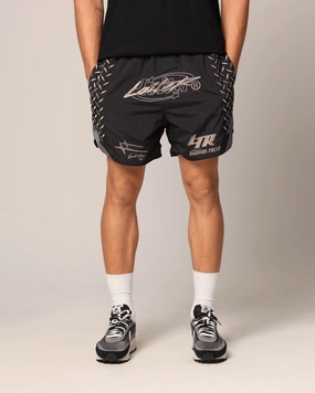 Loiter Instinct Walk Shorts Black Nylon Material