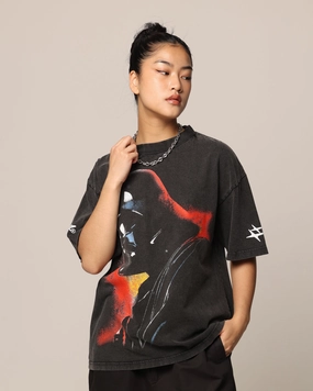 graduation spandex blend Star Wars Darth Vader T-Shirt Charcoal