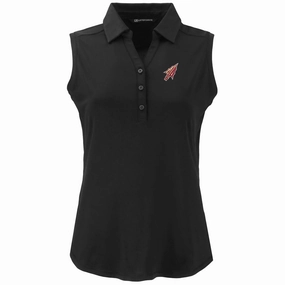 Cutter & Buck Women's Arrowhead Logo Stretch Sleeveless Polo - Black Layer Lightness