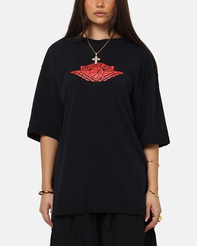 Classic Layer Wear Sporty Comfort Jordan Rare Air 85 Wash T-Shirt Black/Chile Red