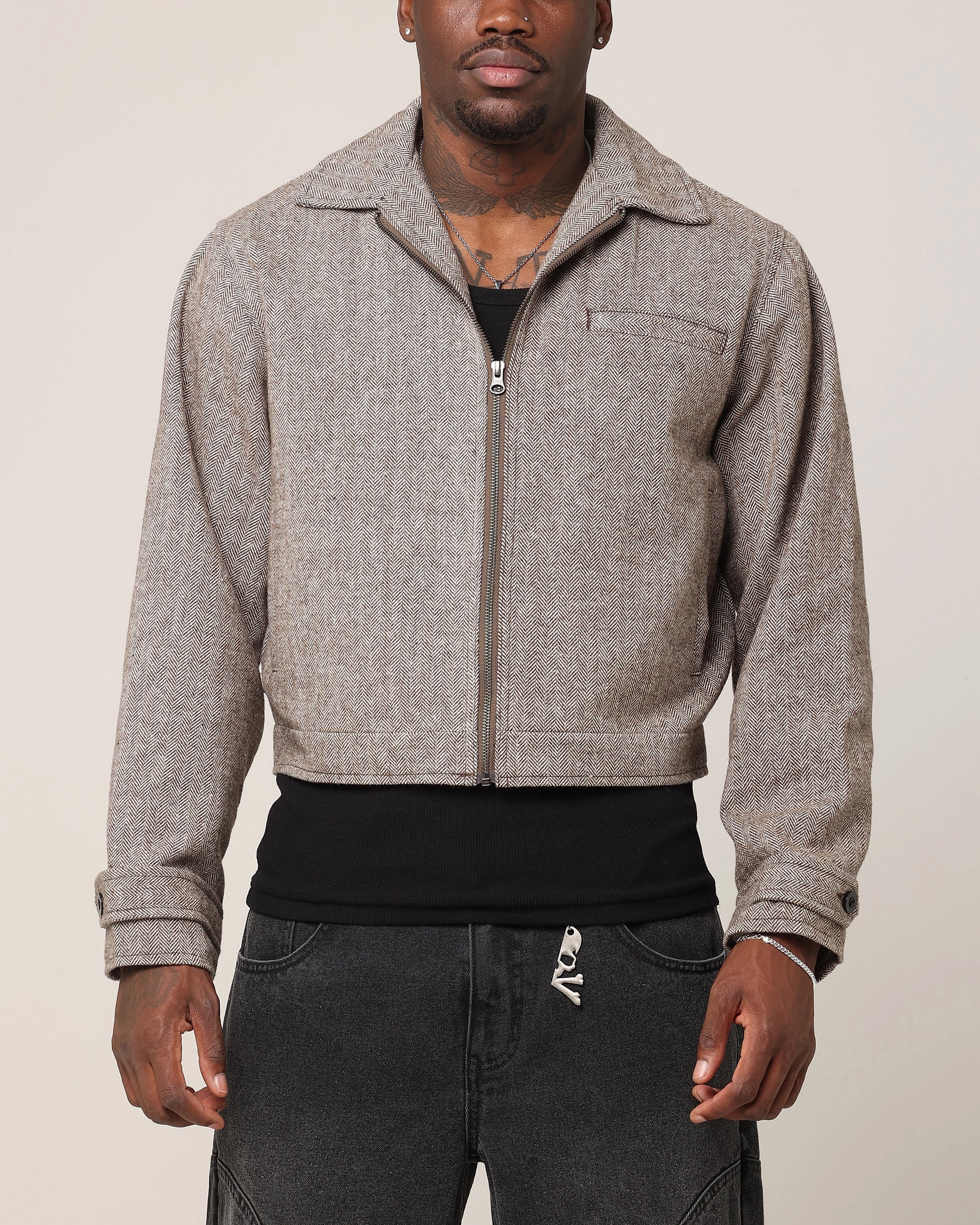 Saint Morta Tweed Cropped Jacket Brown Summer Practical Comfort