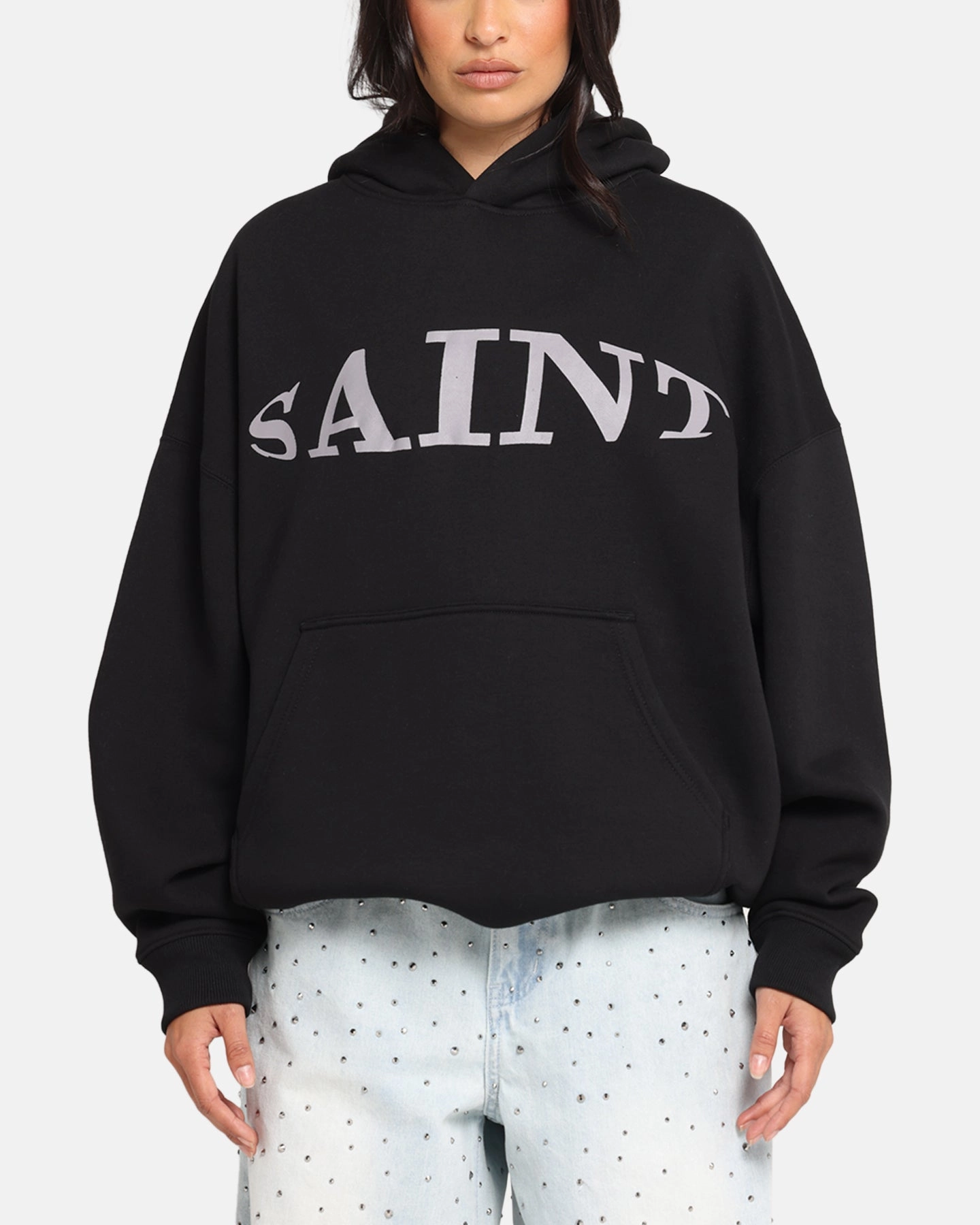 Saint Morta Vision Boxy Hoodie Black Contacts