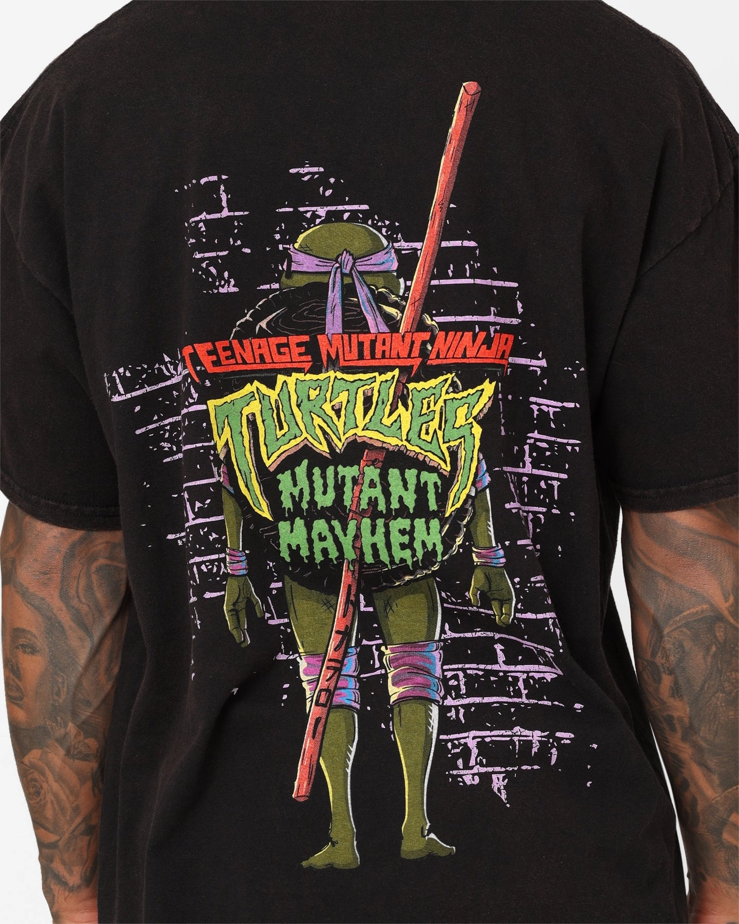 Goat Crew X Teenage Mutant Ninja Turtles Donatello Vintage T-Shirt Vintage Black Smooth Flatlock Stitching